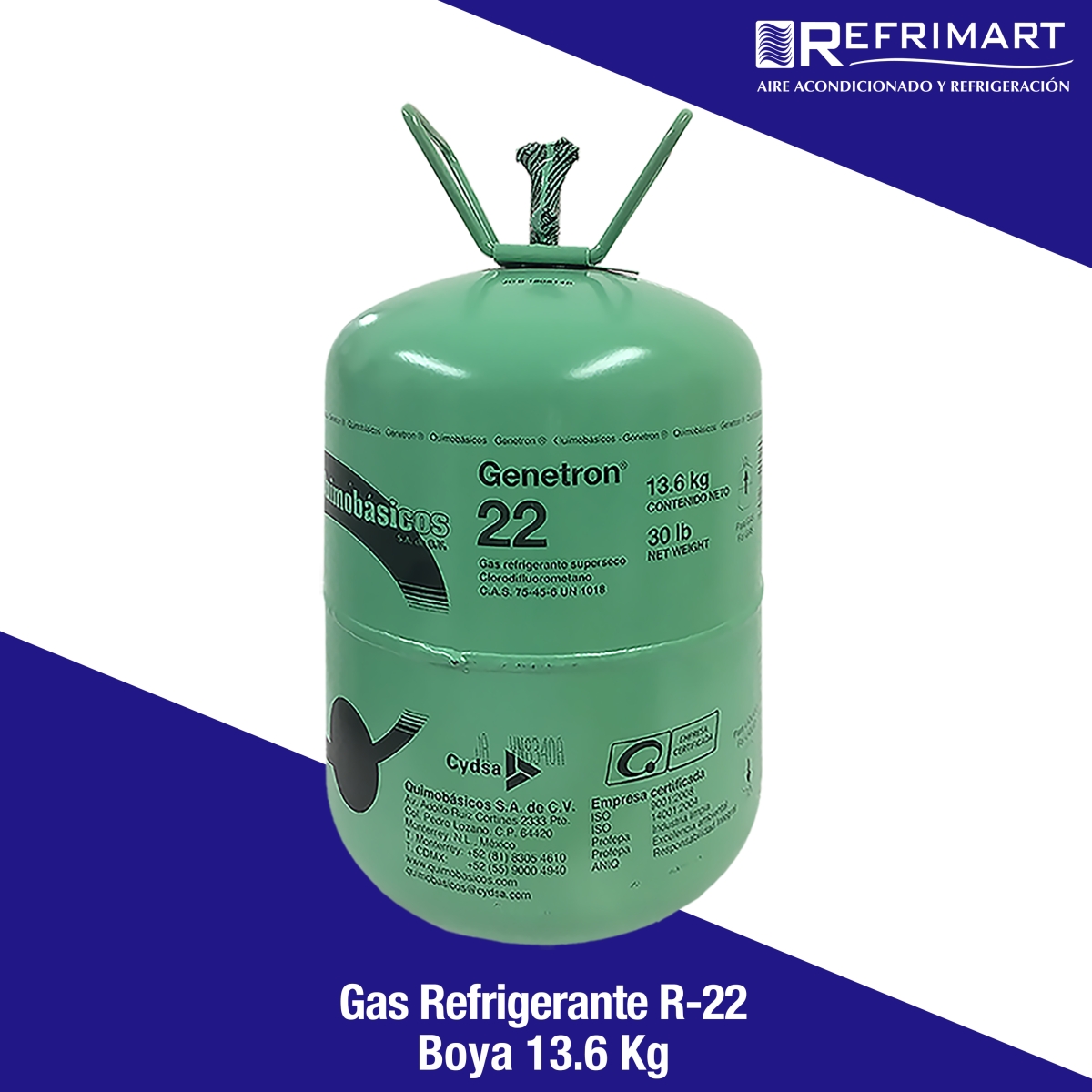 Gas Refrigerante R22 - 13.6 Kg.