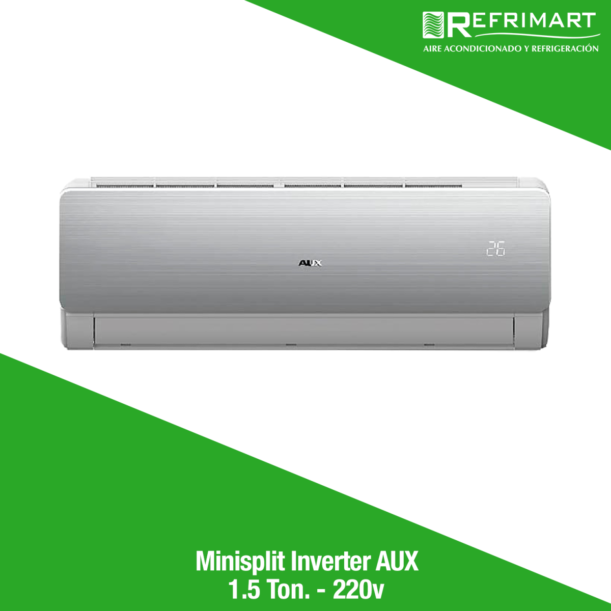 Minisplit Inverter AUX 1 Tonelada 220v