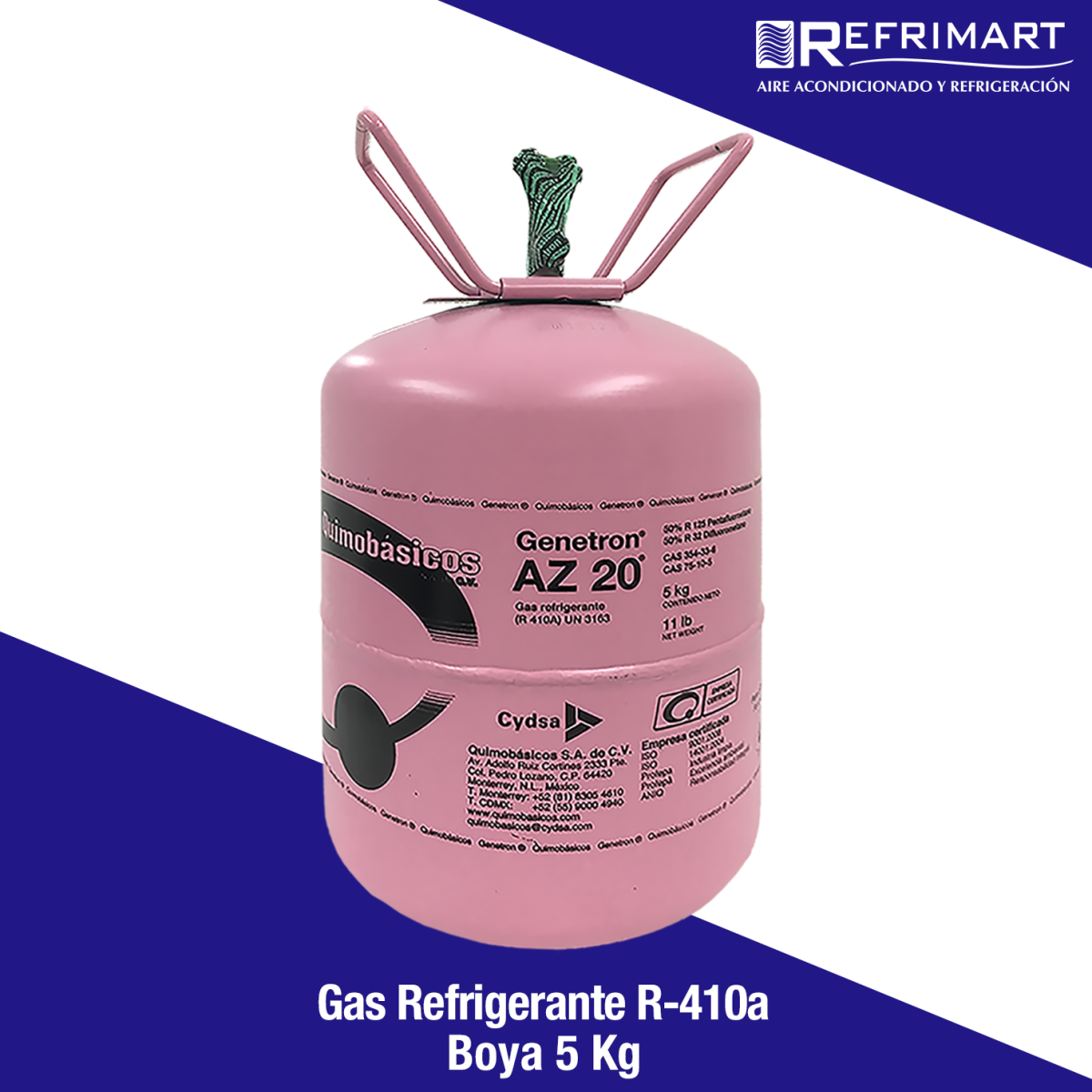 Gas Refrigerante R410A - 5 Kg.